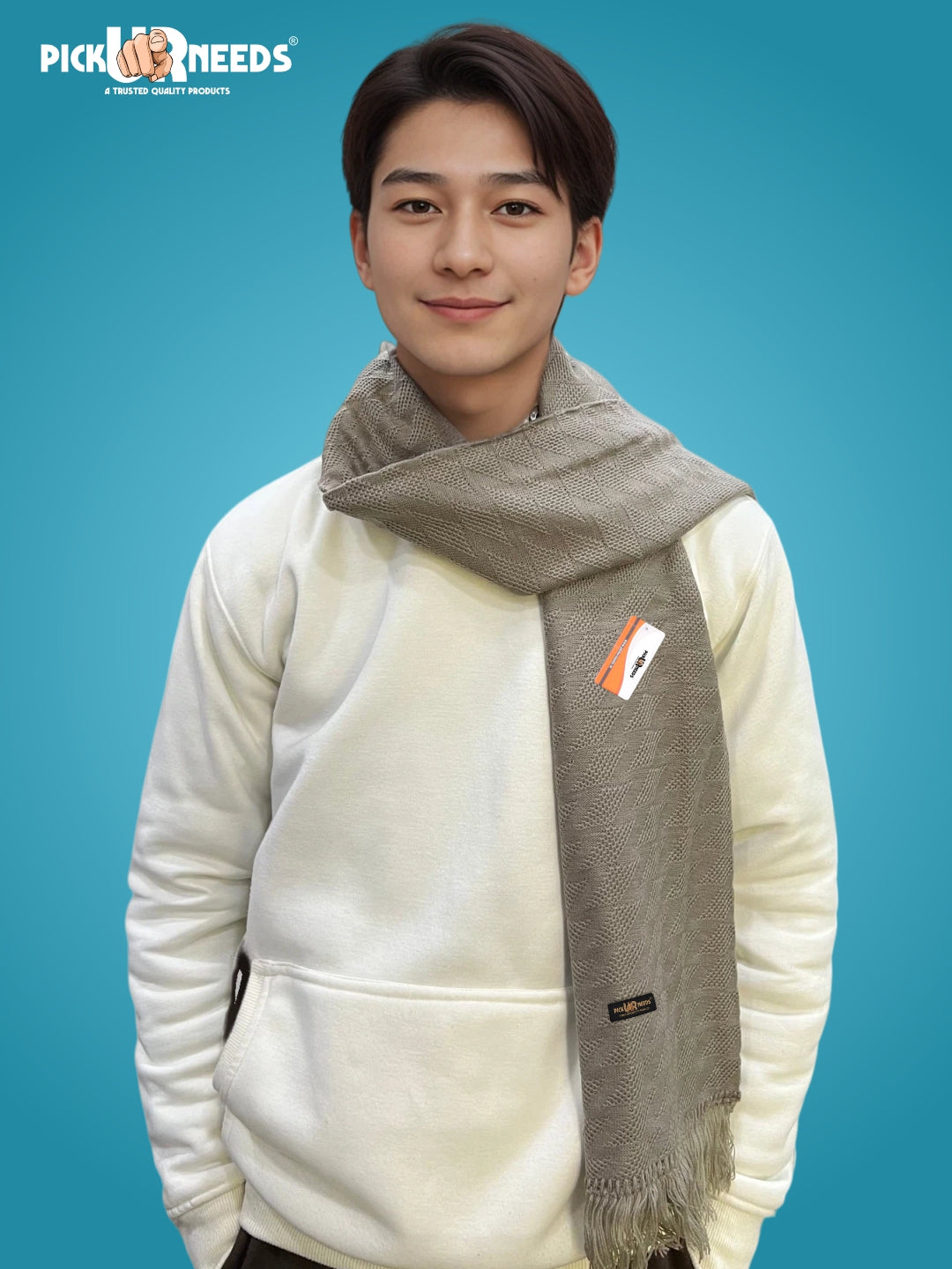 Pick Ur Needs Men’s Winter Muffler Soft Warm Woolen Scarf for Men Stylish Muffler for Office, Casual & Travel