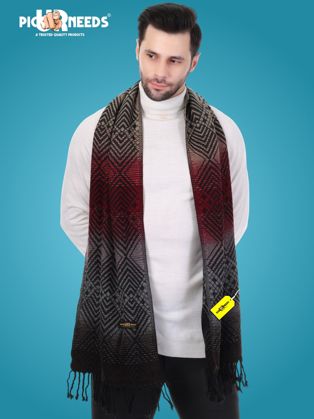Pick Ur Needs Winter Premium Knitted Muffler for Men Stylish Warm Soft Scarf Durable Breathable Winter Neck Wrap