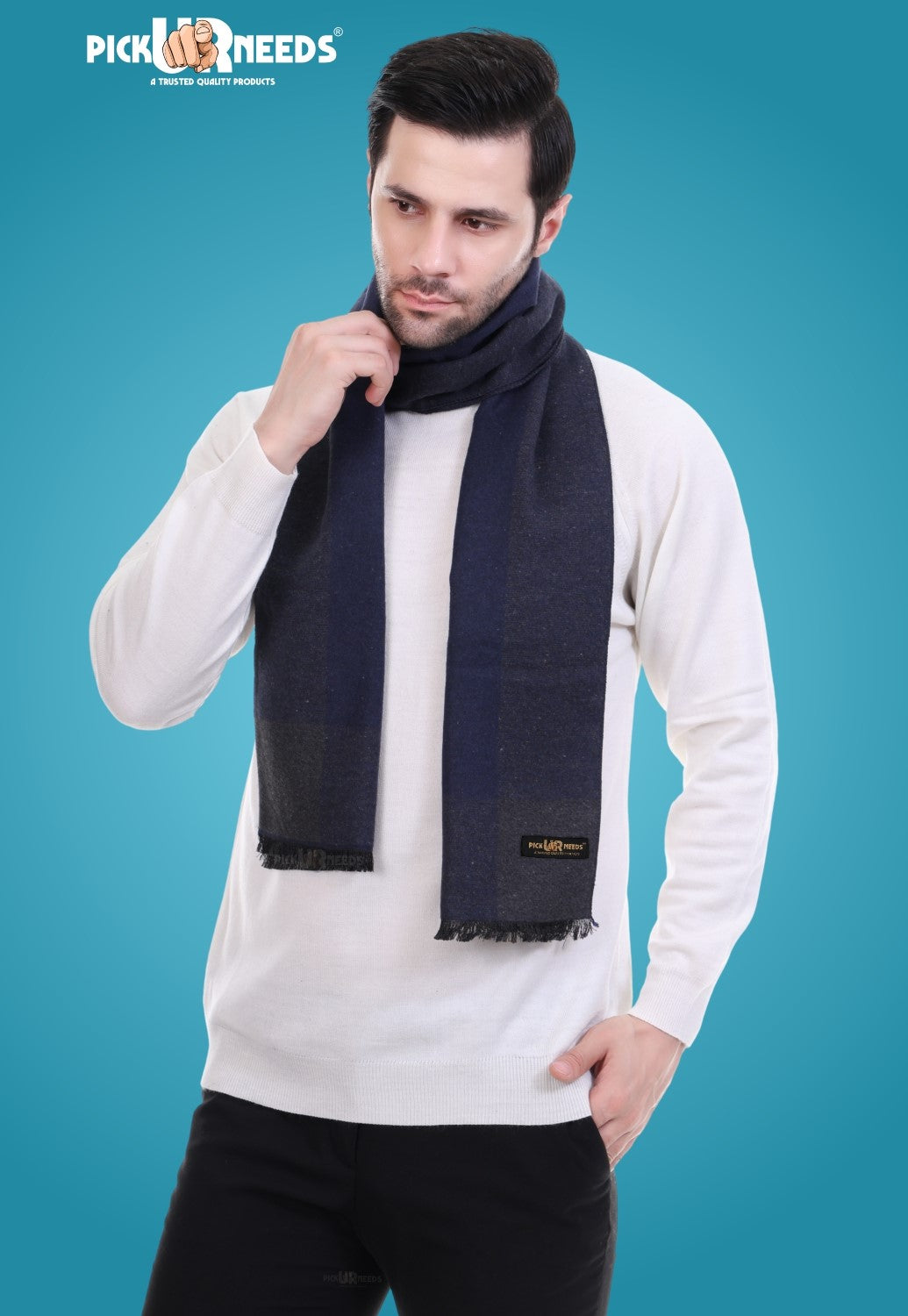 Pick Ur Needs Stylish Men’s Muffler – Warm, Soft & Trendy Winter Accessory