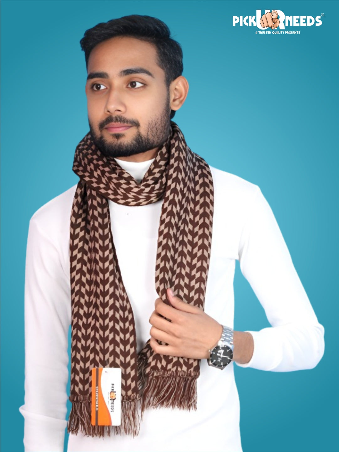 Pick Ur Needs Men’s Knit Winter Muffler Wool-Blend Scarf for Men Stylish Warm Muffler for Office, Casual & Travel Wear