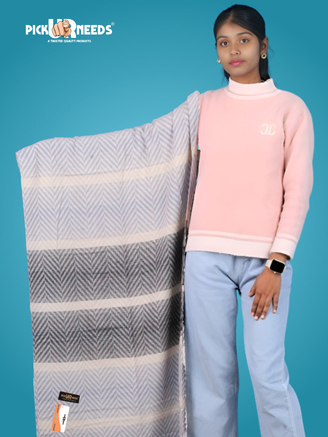 Pick Ur Needs Women's Designer Shawl Cozy Winter Wrap Soft Lightweight Shawl for Office & Travel