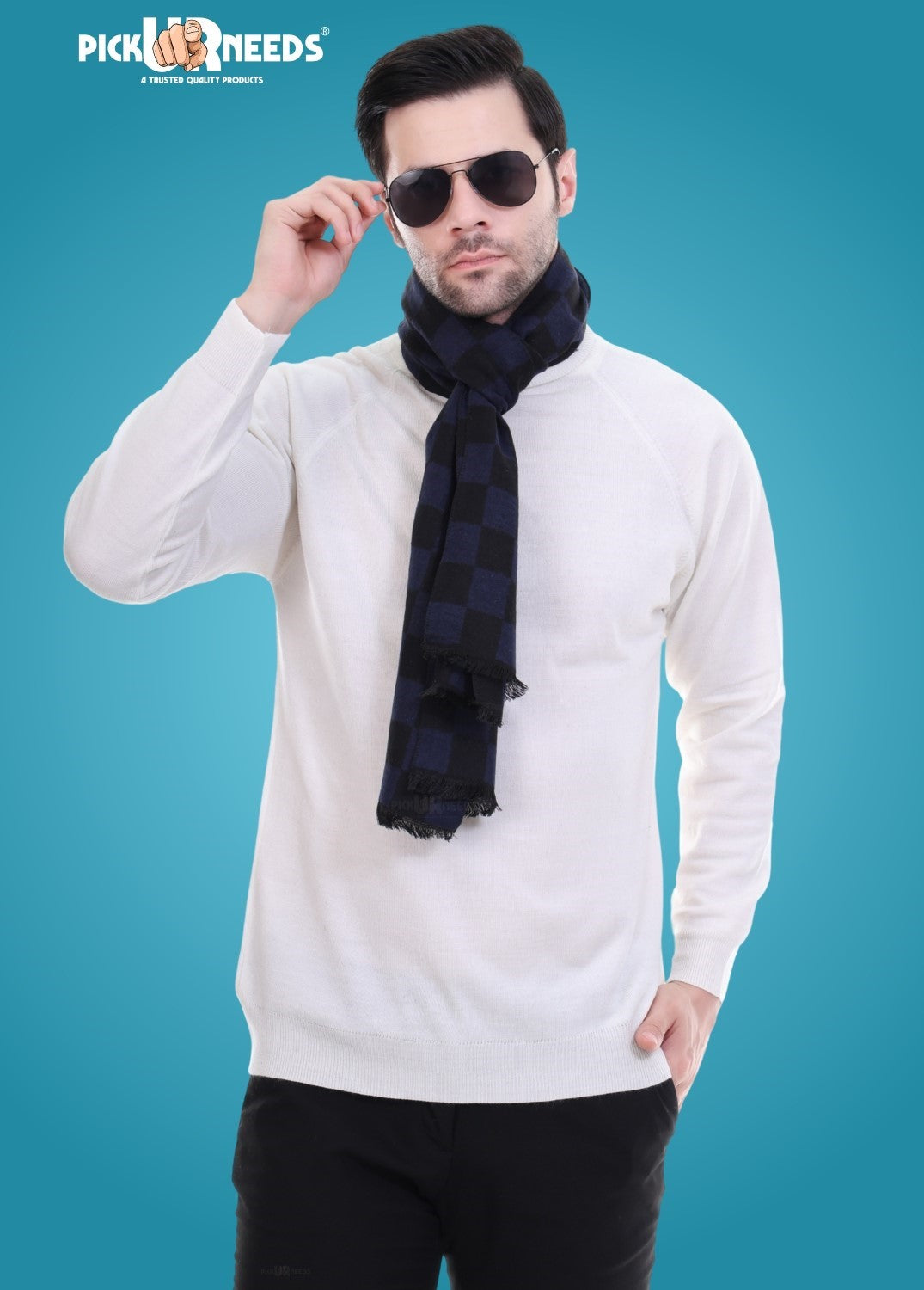Pick Ur Needs Stylish Men’s Muffler – Warm, Soft & Trendy Winter Accessory