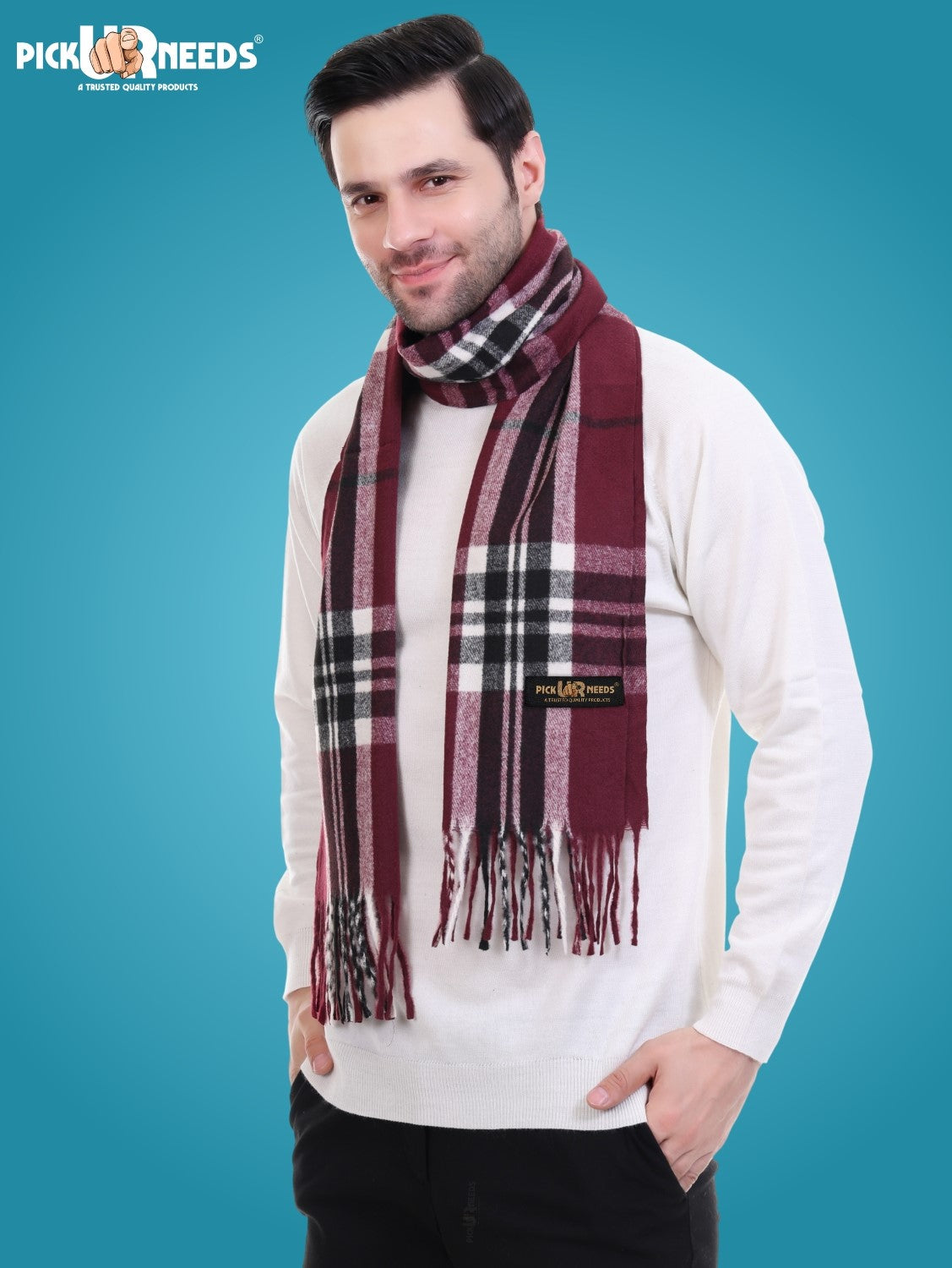 Pick Ur Needs Stylish Men’s Muffler – Warm, Soft & Trendy Winter Accessory