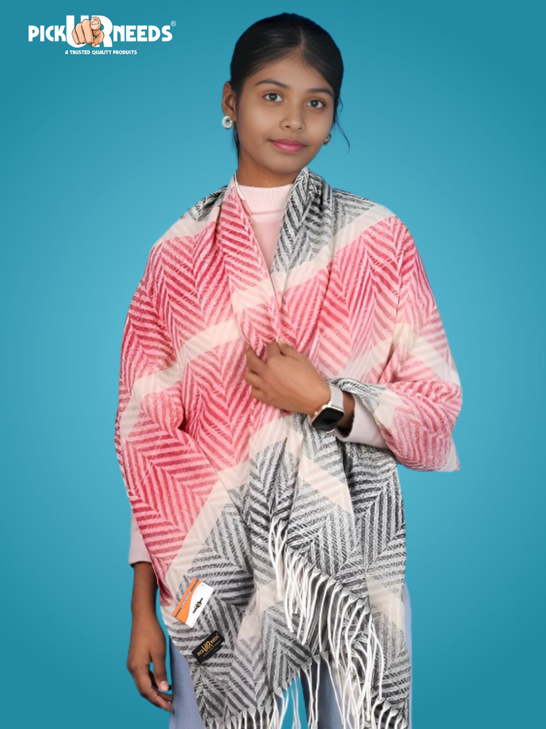 Pick Ur Needs Women's Designer Shawl Cozy Winter Wrap Soft Lightweight Shawl for Office & Travel