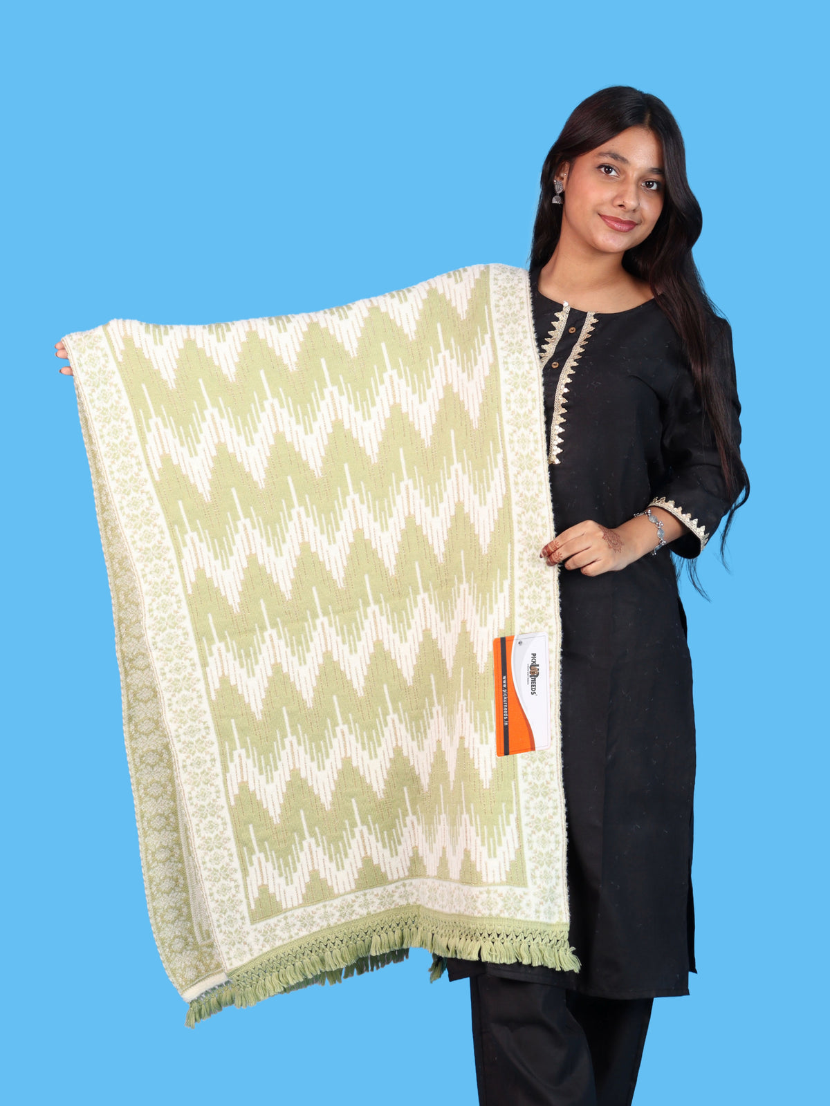 Pick Ur Needs Premium Wool Shawl For Womens & Girls Winter Muffler Soft Knitted Designer Wrap Warm Stole