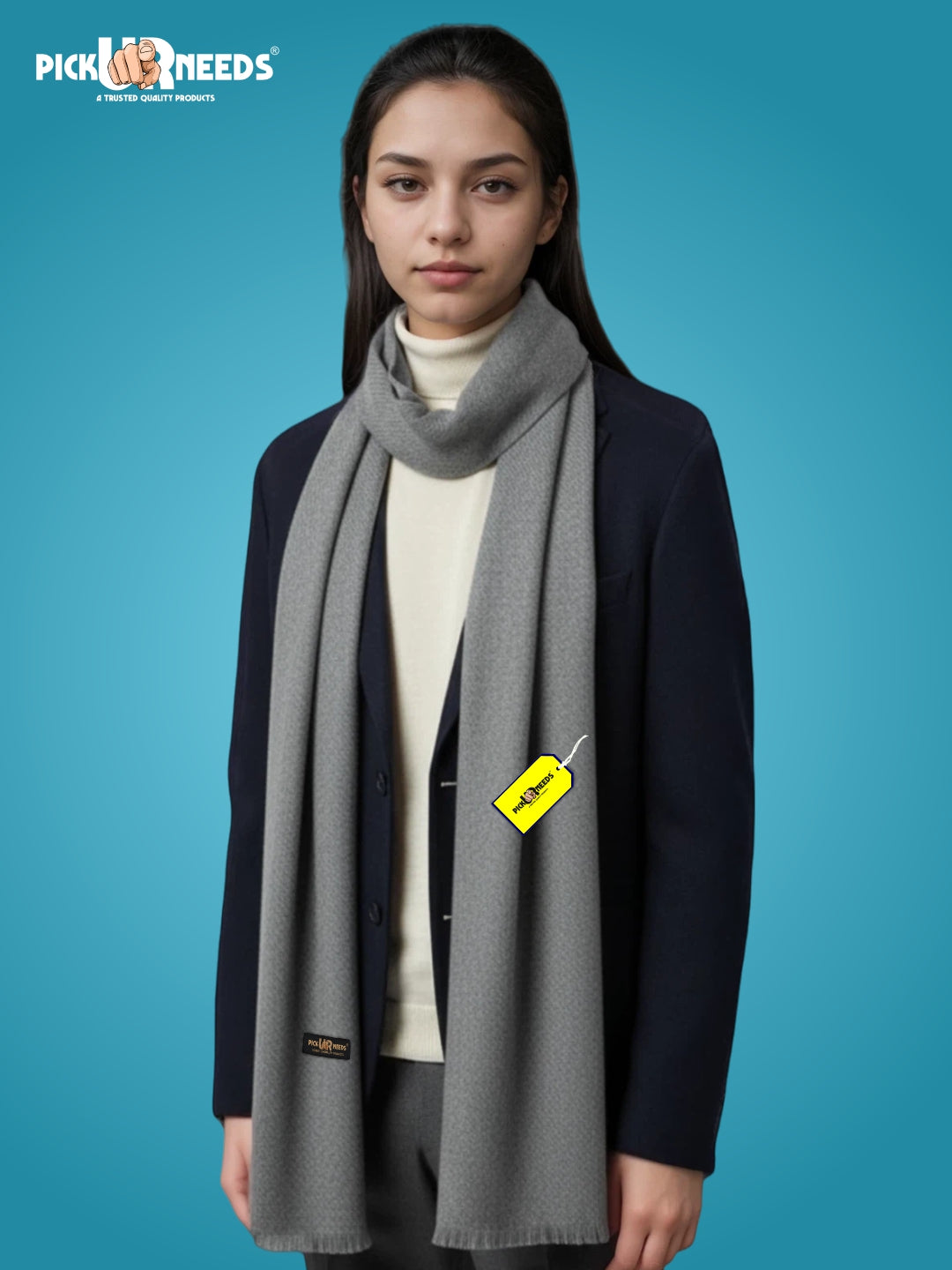 Pick Ur Needs Women's Soft Wool Blend Shawl Warm Winter Wrap Stylish Ethnic Stole for Ladies