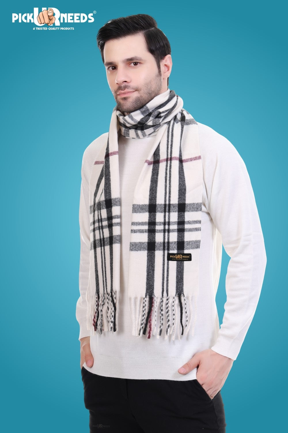 Pick Ur Needs Stylish Men’s Muffler – Warm, Soft & Trendy Winter Accessory