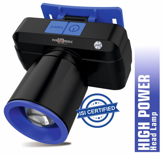Pick Ur Needs Zoomable Rechargeable 100W Bright LED Head Lamp 1200mAh Battery 3 hrs Torch Emergency Light