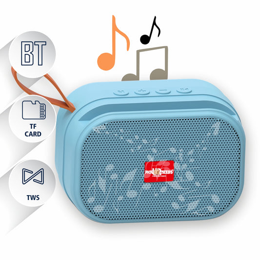 Pick Ur Needs Wireless 2 Side Loud Speaker With USB / TF Card Support 5 W Bluetooth Speaker  (Blue, 5.0 Channel)