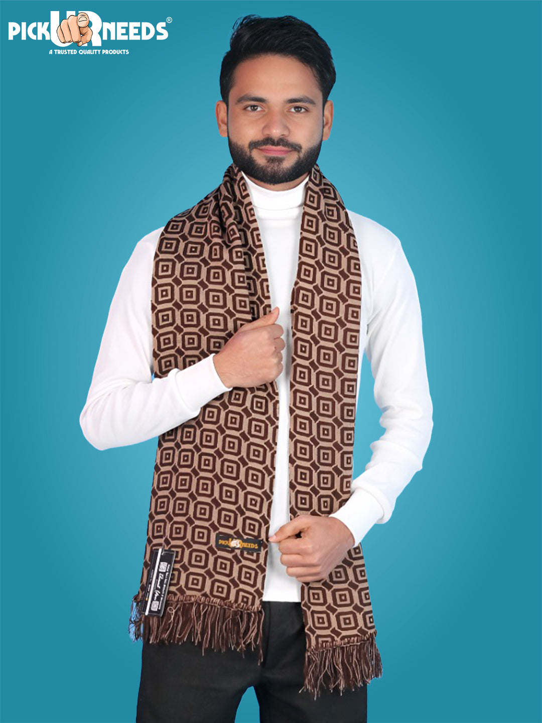 Pick Ur Needs Geometric Print Men Muffler