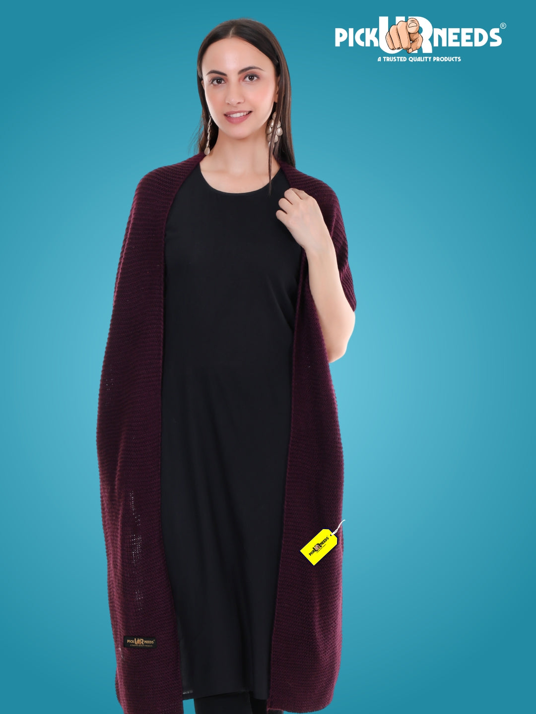 Pick Ur Needs Soft & Elegant Women’s Winter Scarf Wool Blend Knitted Muffler For Cold Weather Wrap