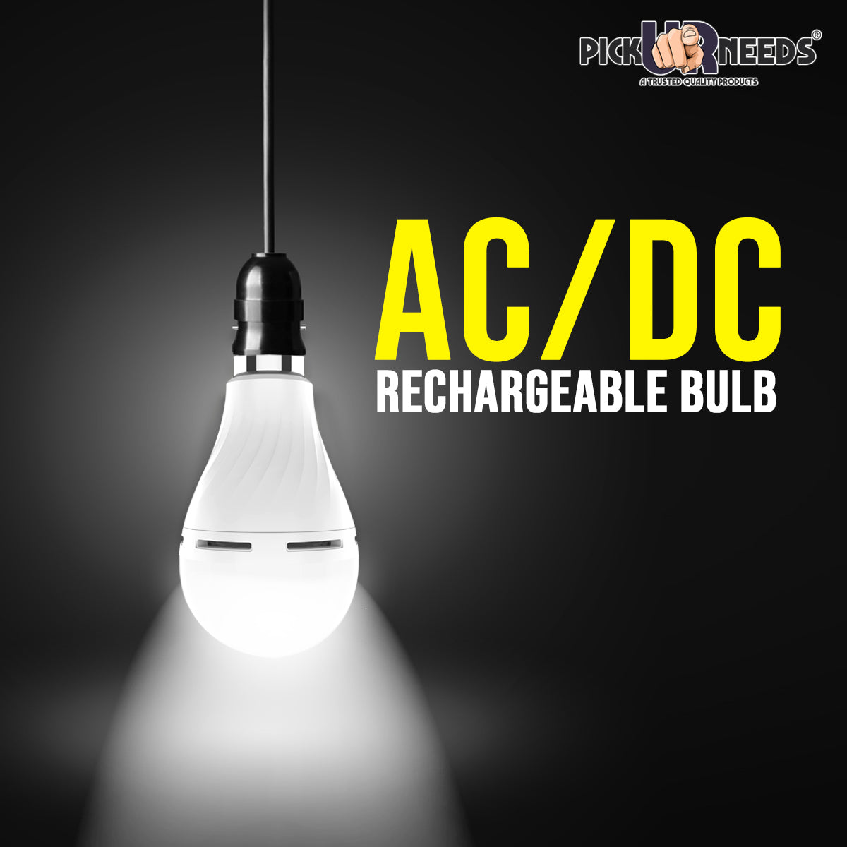 Pick Ur Needs Rechargeable LED Inverter AC/DC Bulb 12W B22 D 4 hrs Bulb Emergency Light