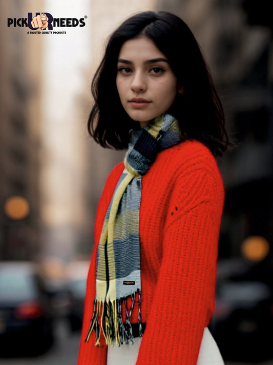 Pick Ur Needs Pure Cashmere Womens Winter Stylish Muffler Warm, Soft and Trendy Scarves for Cold W