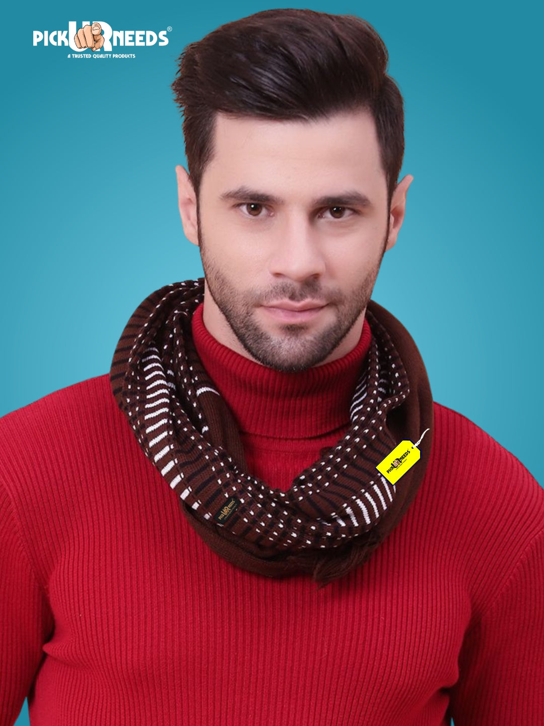 Pick Ur Needs Premium Winter Muffler for Men Soft Woolen Knitted Scarf for Warmth & Style