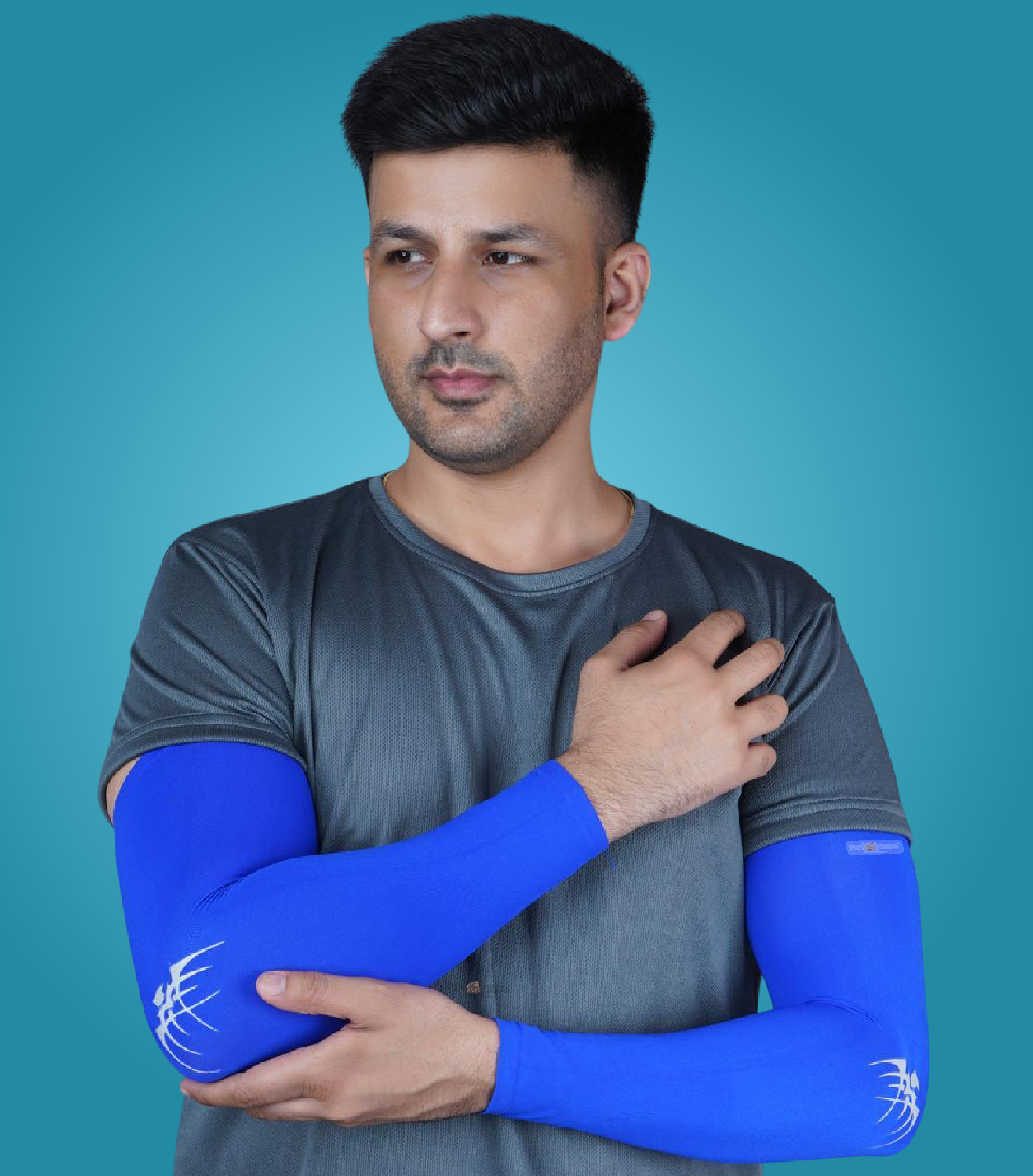 Pick Ur Needs UV Protection Arm Sleeves with Thumb Holes, Nylon Sun Protection Hand Cover for Running and Cycling, Unisex