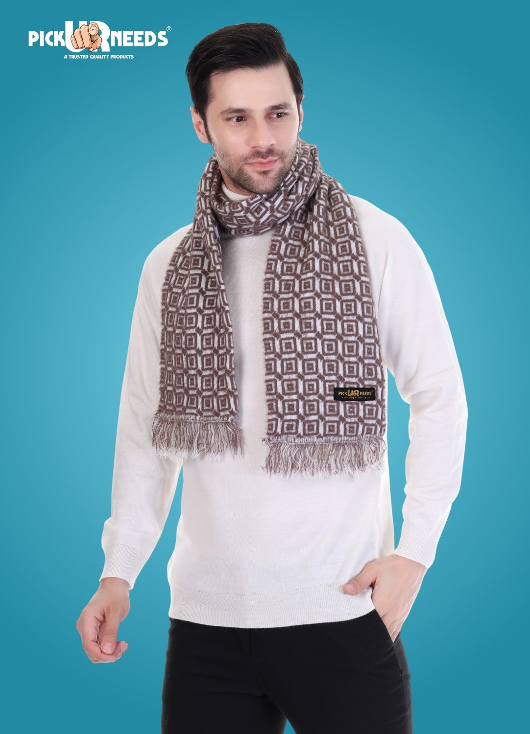 Pick Ur Needs Stylish Men’s Muffler – Warm, Soft & Trendy Winter Accessory