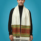 MHAX Winter Traditional Premium Muffler Woven Border Design For Men & Boys Soft Warm Neck Scarf with Fringed Tassels