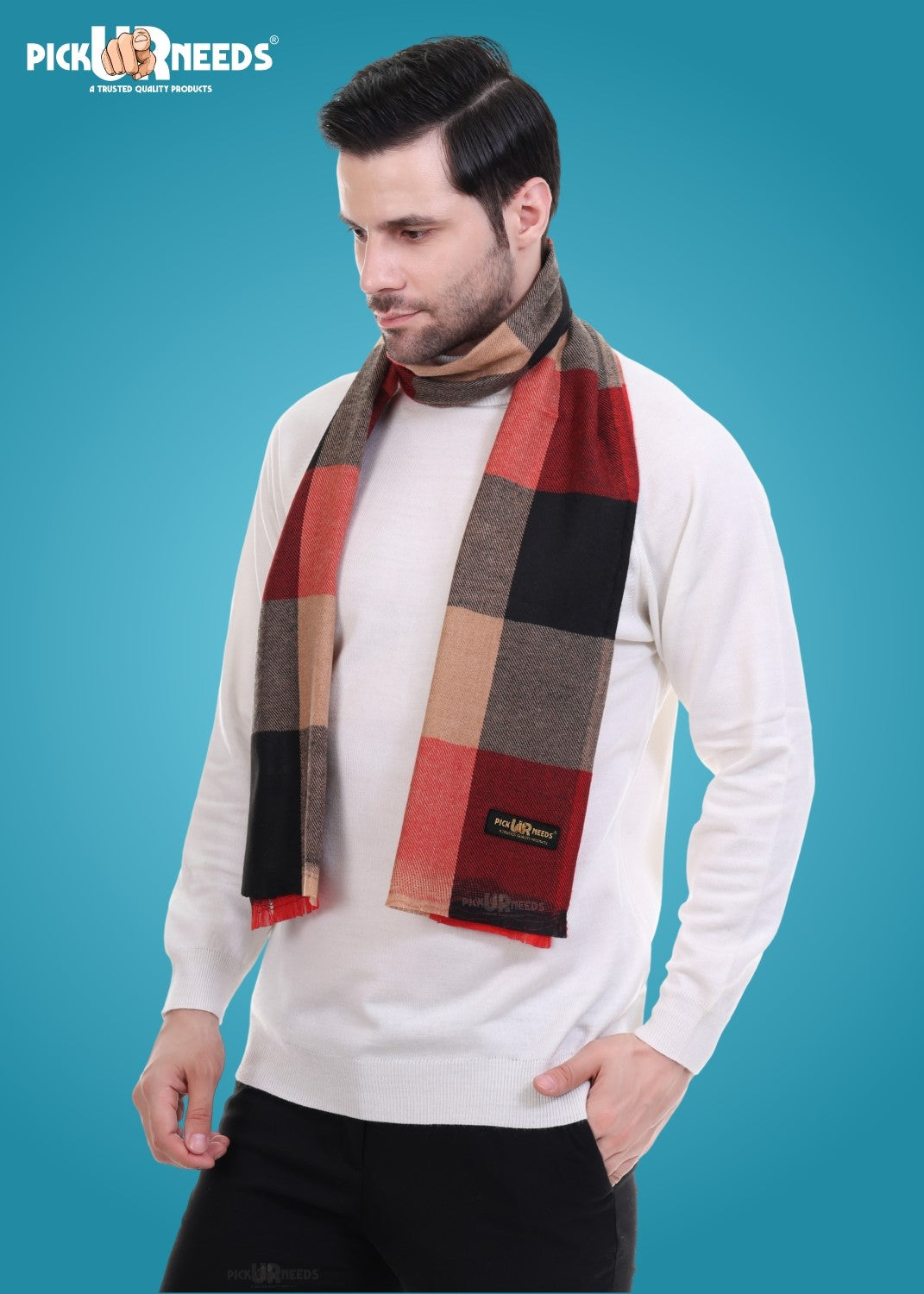 Pick Ur Needs Stylish Men’s Muffler – Warm, Soft & Trendy Winter Accessory