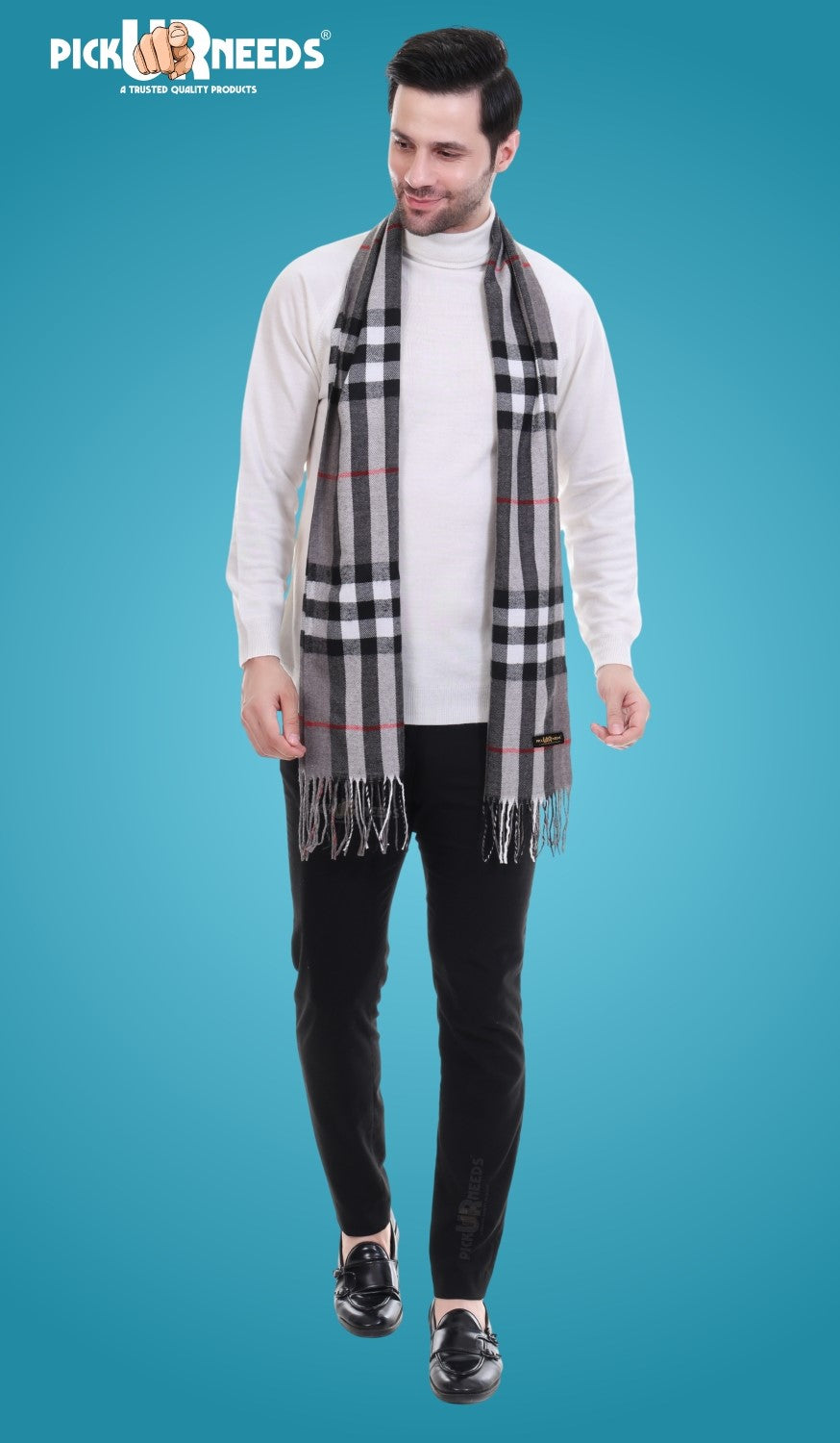 Pick Ur Needs Stylish Men’s Muffler – Warm, Soft & Trendy Winter Accessory