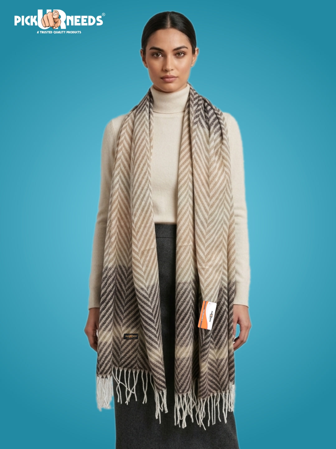 Pick Ur Needs Women's Designer Shawl Cozy Winter Wrap Soft Lightweight Shawl for Office & Travel
