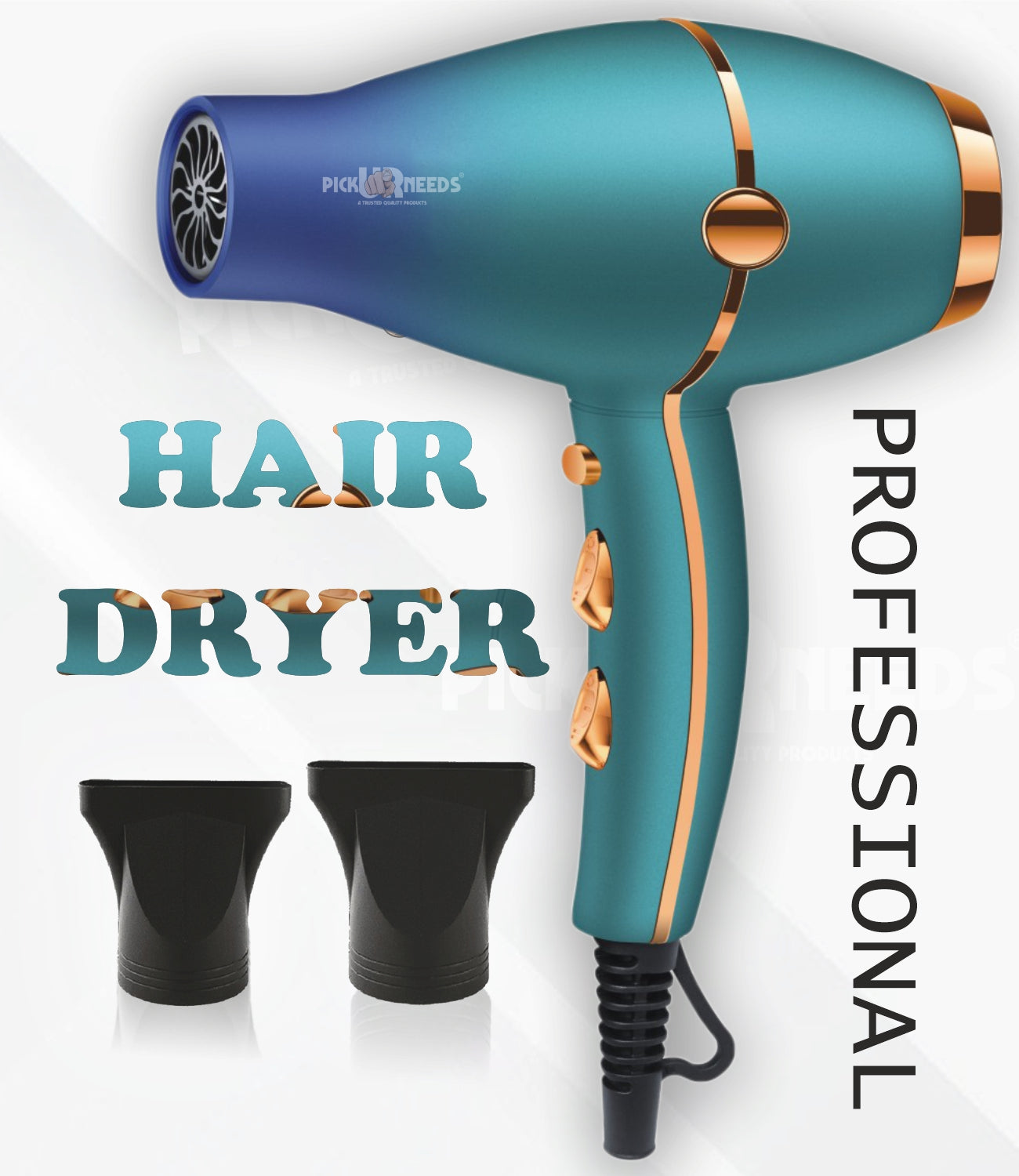 Pick Ur Needs Stylish Professional Hair Dryer For Men/Women With 5000 Watt Powerfull Motor 3 Temperature 2 Wind Force Modes Premium Hair Dryer