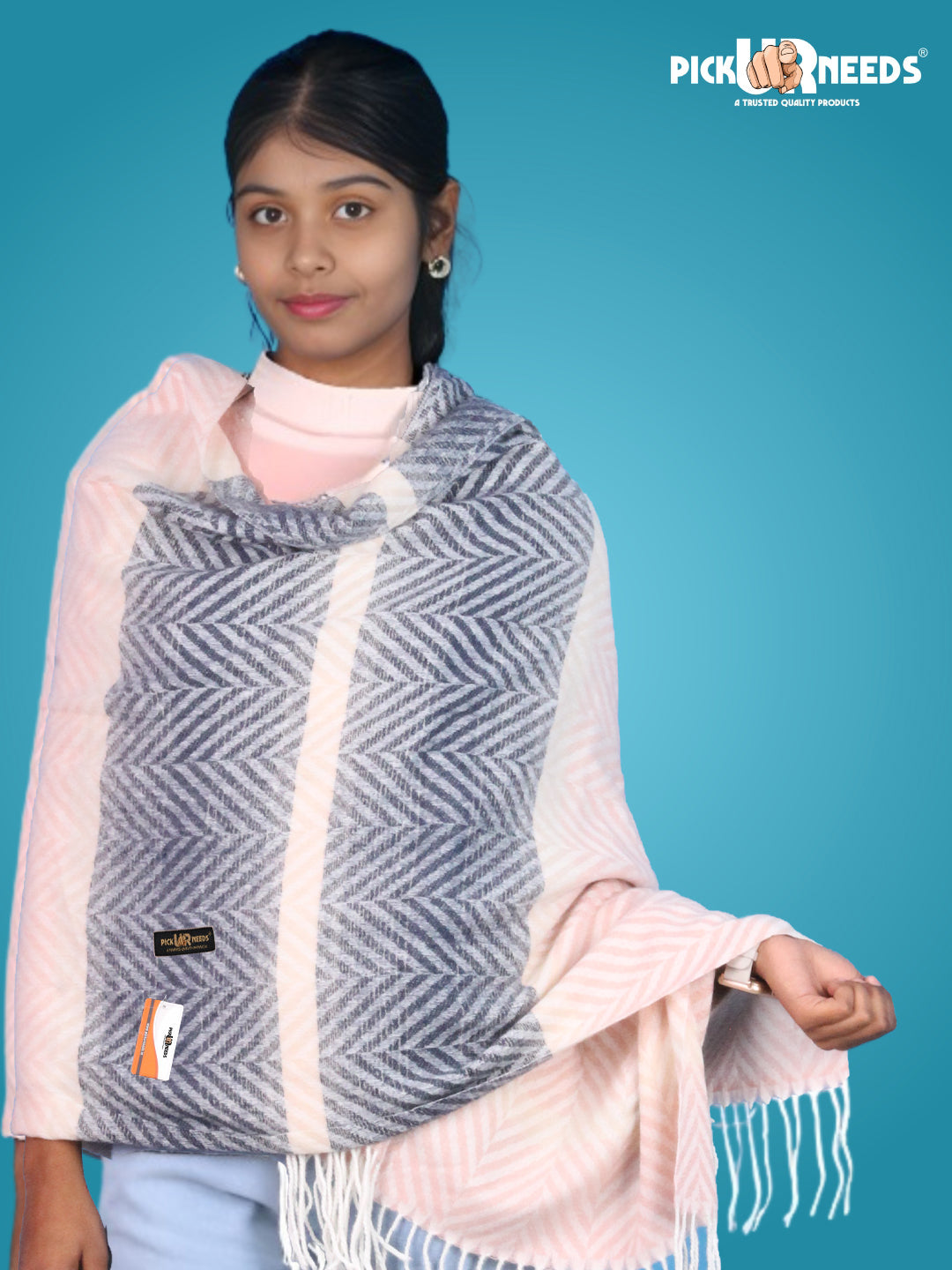 Pick Ur Needs Women's Designer Shawl Cozy Winter Wrap Soft Lightweight Shawl for Office & Travel