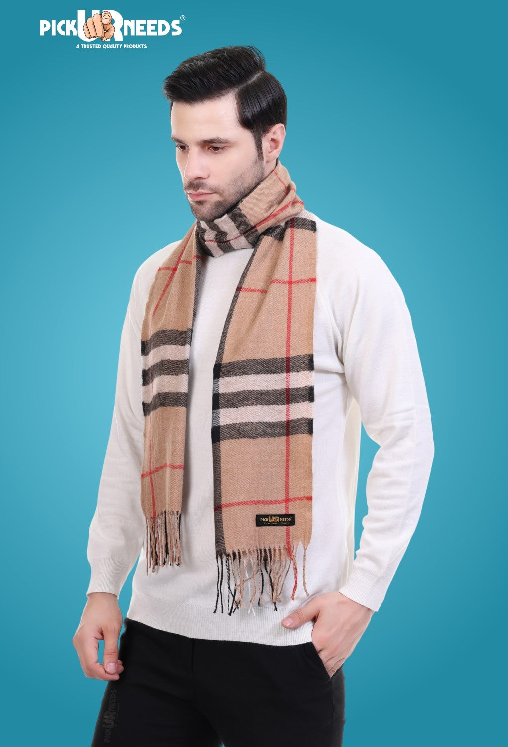 Pick Ur Needs Stylish Men’s Muffler – Warm, Soft & Trendy Winter Accessory