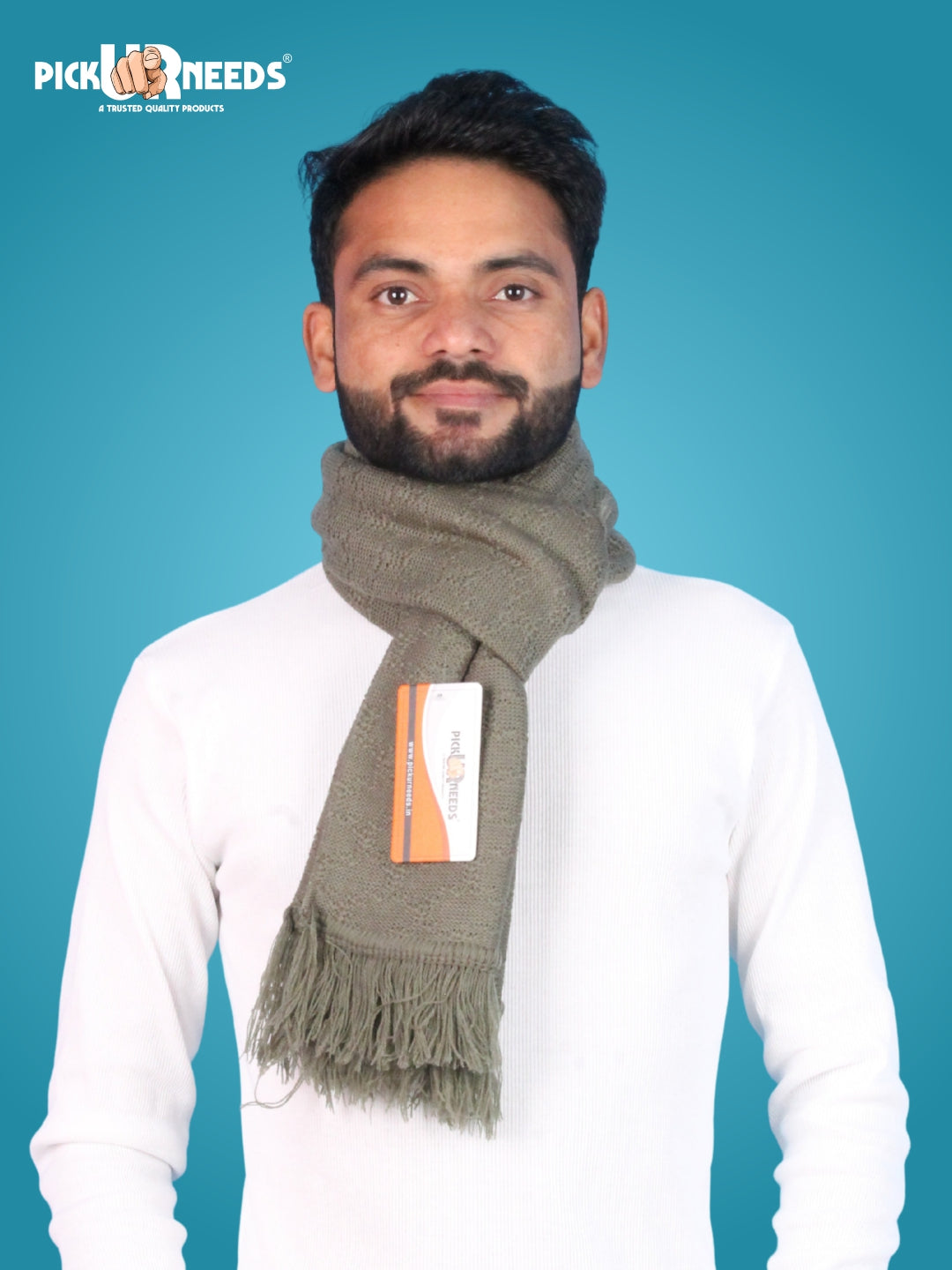 Pick Ur Needs Premium Soft Winter Muffler for Men Lightweight Warm Woolen Scarf Stylish Neck Muffler for Outdoor & Casual Use