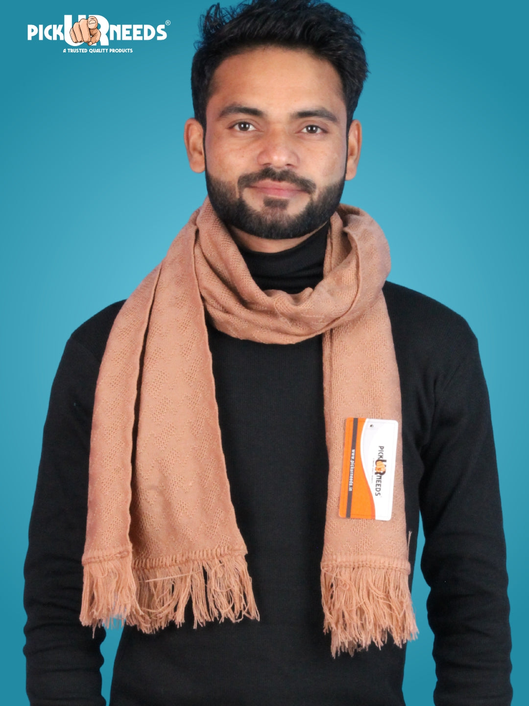 Pick Ur Needs Men’s Signature Winter Muffler Ultra-Soft Textured Scarf for Cold Weather Elegant Daily & Office Wear Muffler for Men