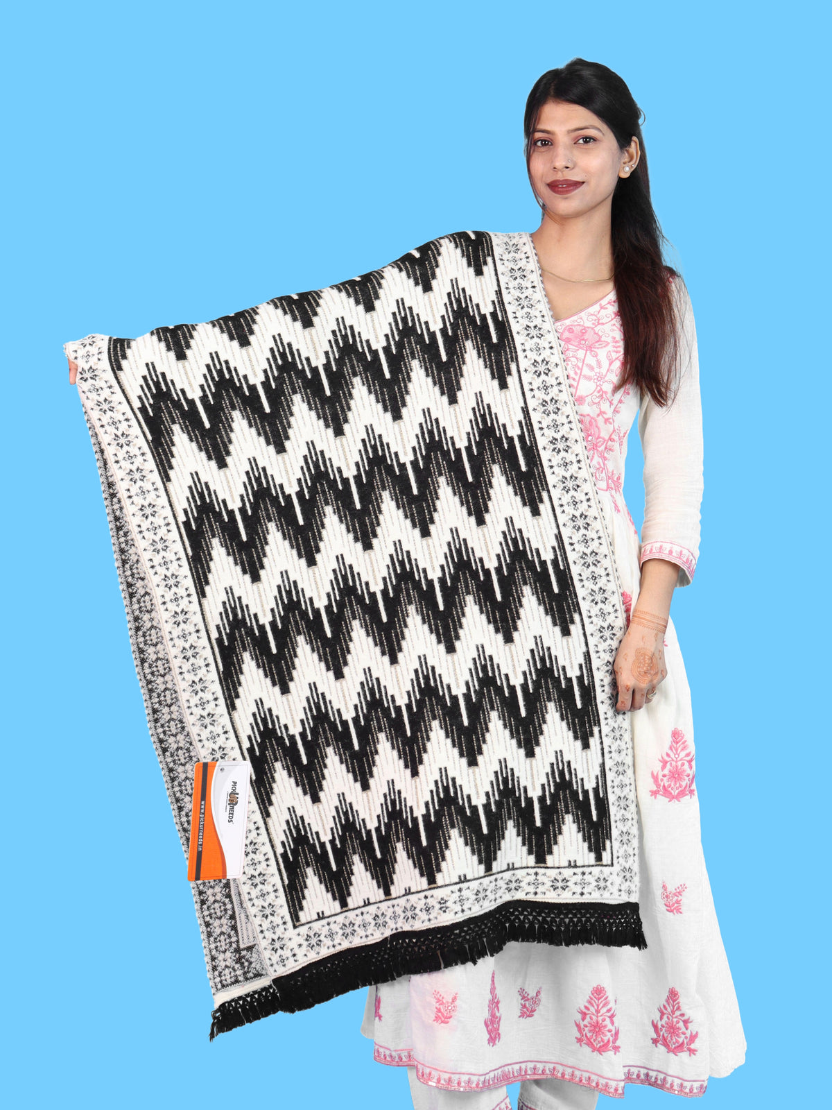 Pick Ur Needs Premium Wool Shawl For Womens & Girls Winter Muffler Soft Knitted Designer Wrap Warm Stole