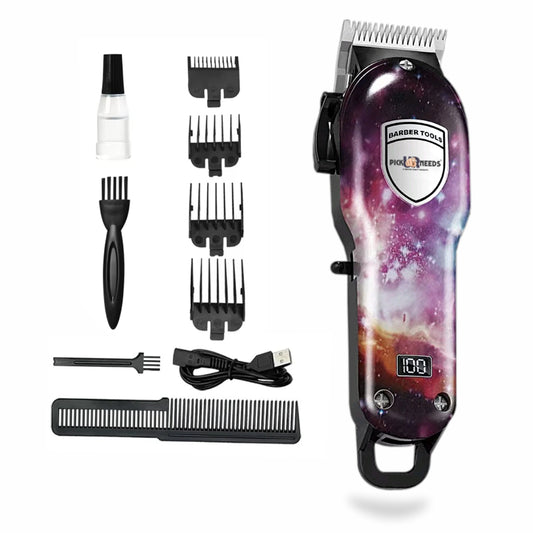 Pick Ur Needs Rechargeable Hair Trimmer/Clipper For Men With Display 8 In 1 Professional Blade Trimmer 180 min Runtime 8 Length Settings  (Multicolor)