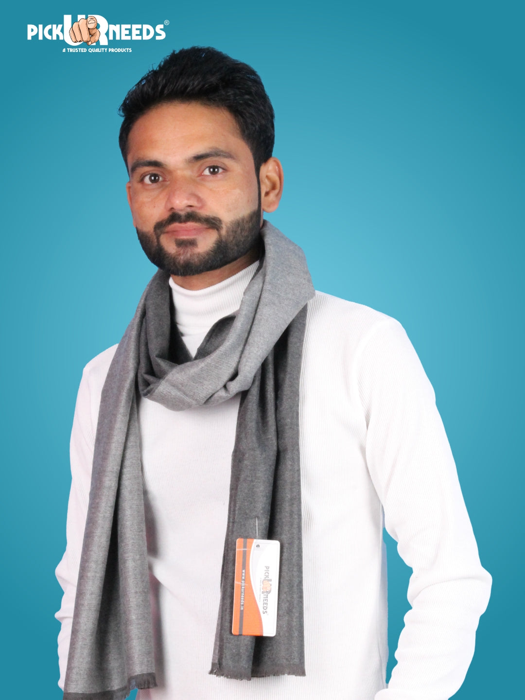 Pick Ur Needs Reversible Winter Muffler for Men Dual-Color Soft Woolen Scarf Warm, Stylish & Lightweight Muffler for Casual, Office & Outdoor Wear