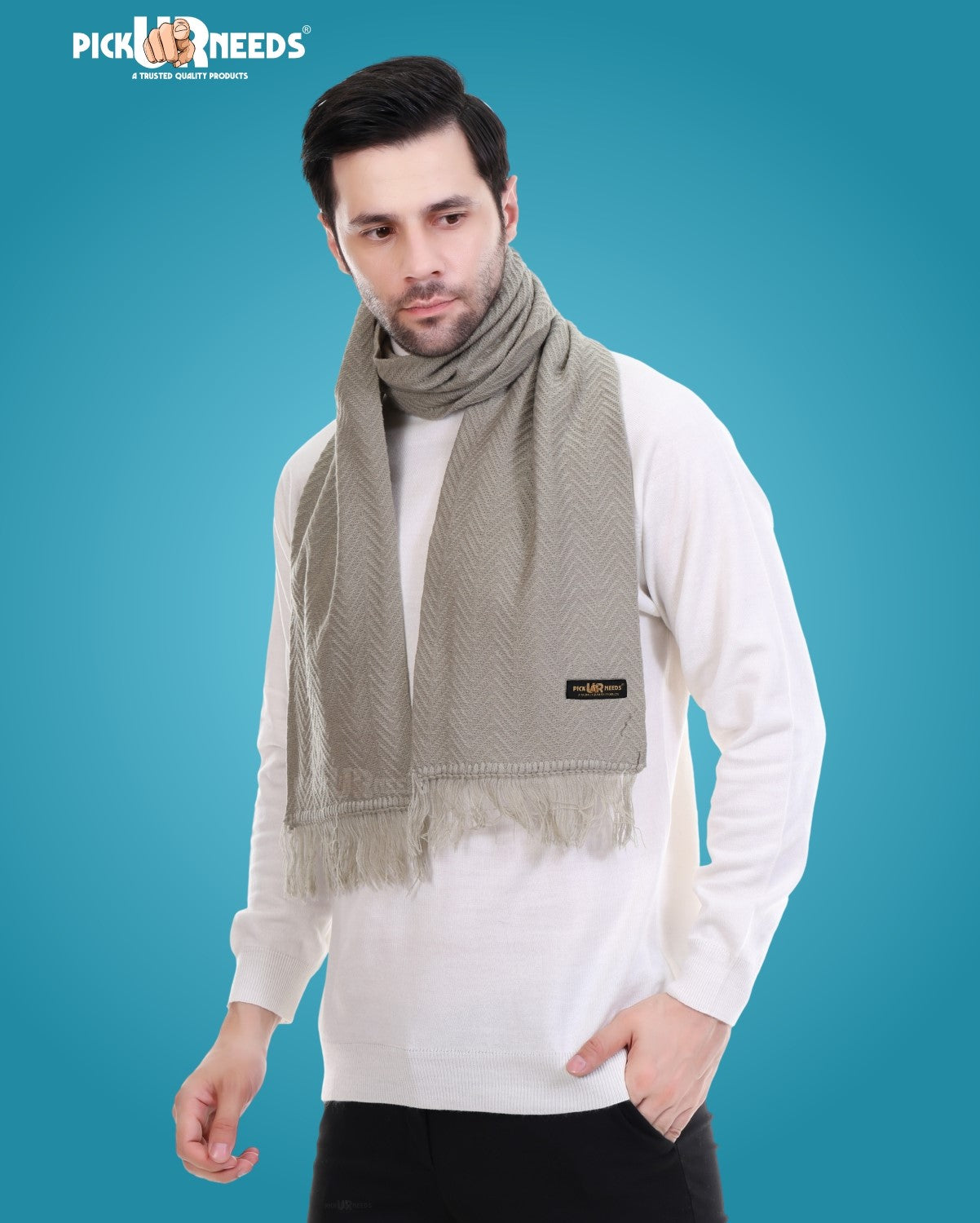 Pick Ur Needs Stylish Men’s Muffler – Warm, Soft & Trendy Winter Accessory