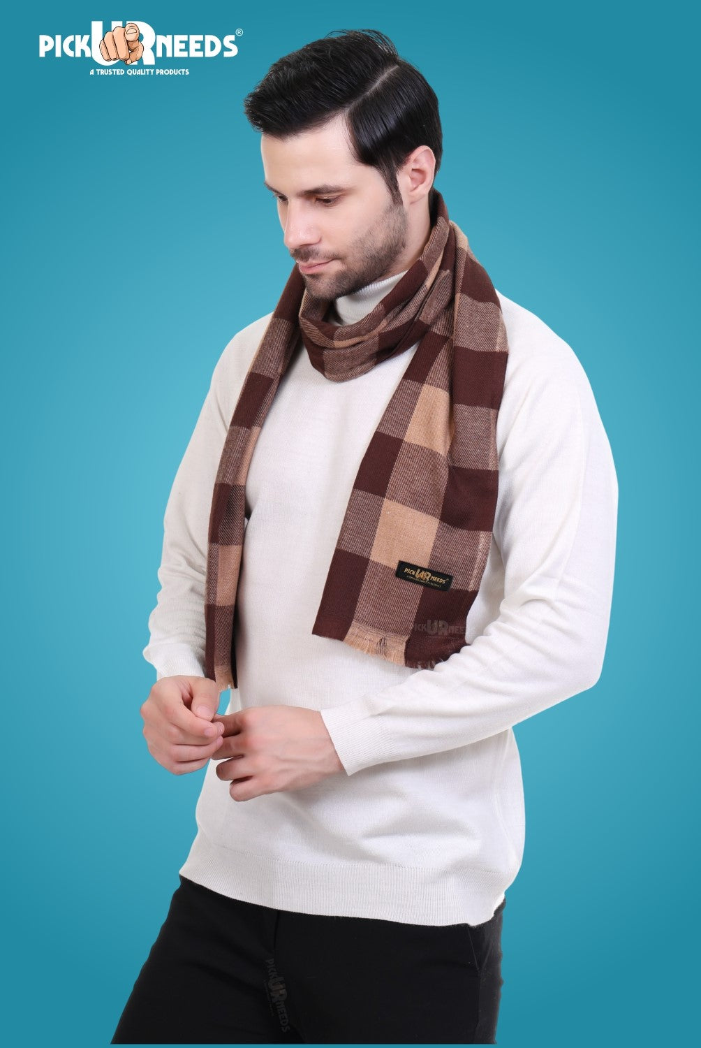 Pick Ur Needs Stylish Men’s Muffler – Warm, Soft & Trendy Winter Accessory
