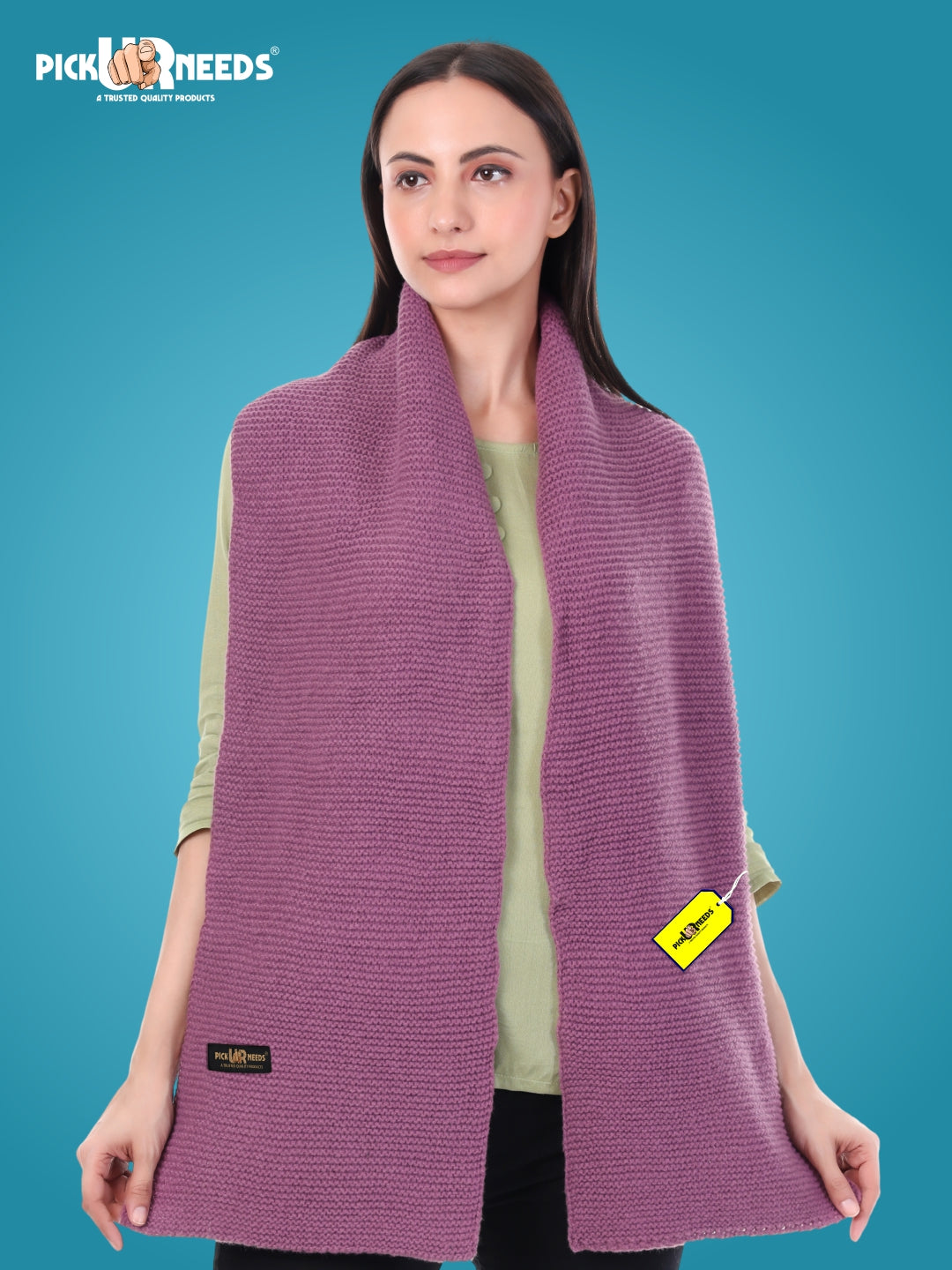 Pick Ur Needs Premium Knitted Winter Shawl/Stole for Women | Soft & Warm Woolen Wrap | Multipurpose Muffler,Shrug & Scarf