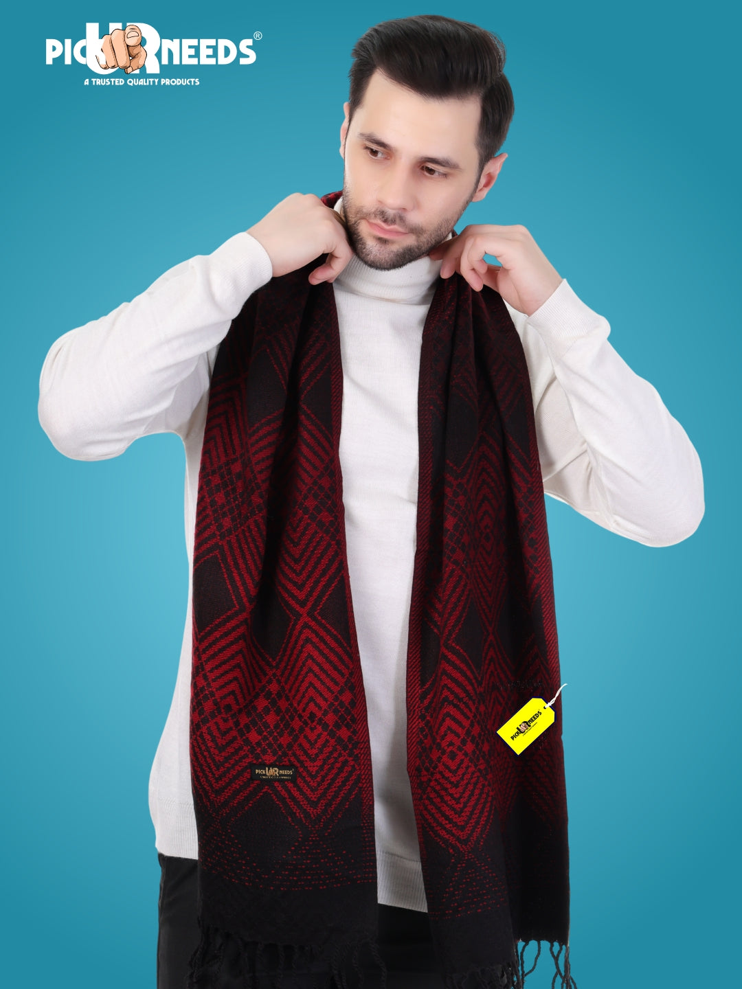 Pick Ur Needs Winter Premium Knitted Muffler for Men Stylish Warm Soft Scarf Durable Breathable Winter Neck Wrap