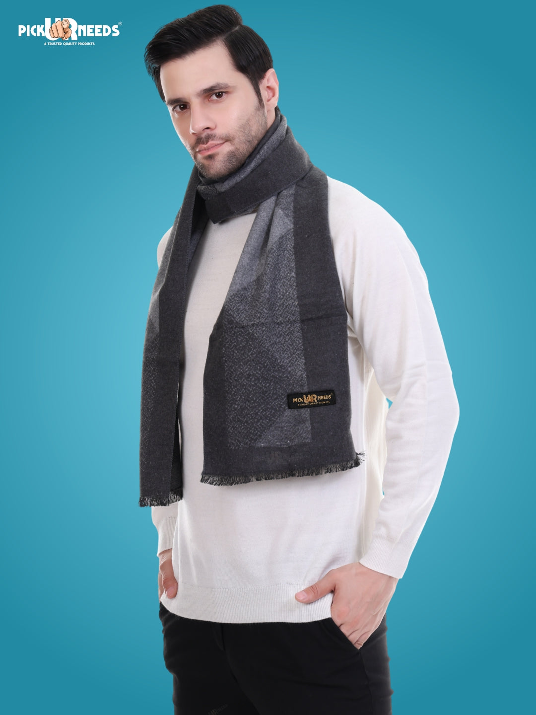 Pick Ur Needs Stylish Men’s Muffler – Warm, Soft & Trendy Winter Accessory