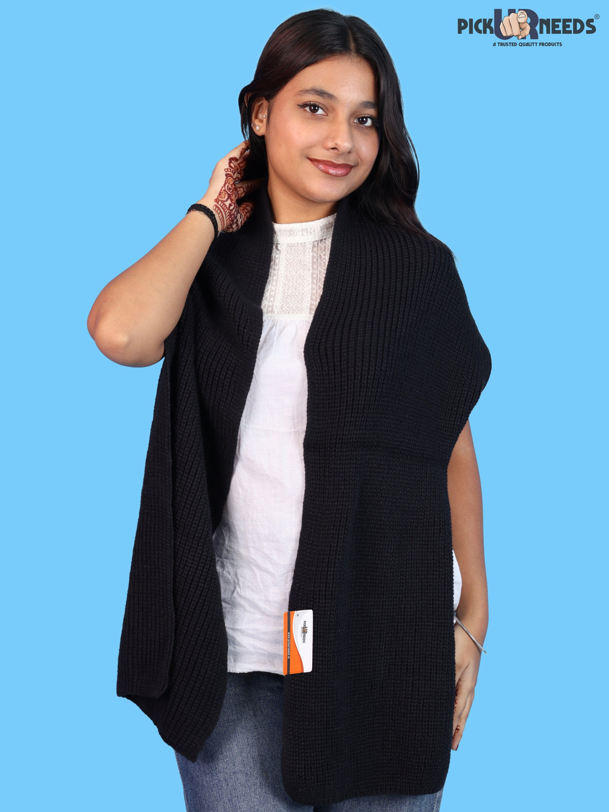 Pick Ur Needs Soft Warm Winter Muffler Shawl Stole Knitted Wrap for Girls & Women Stylish Lightweight Shoulder Scarf