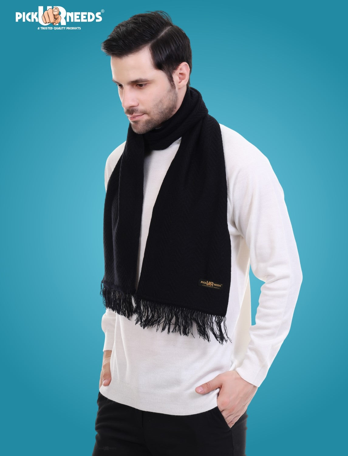Pick Ur Needs Stylish Men’s Muffler – Warm, Soft & Trendy Winter Accessory