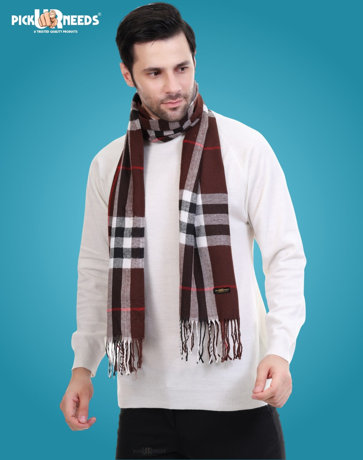 Pick Ur Needs Stylish Men’s Muffler – Warm, Soft & Trendy Winter Accessory
