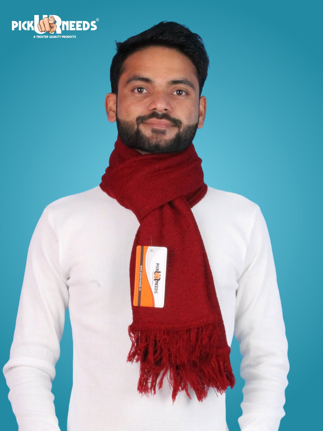 Pick Ur Needs Premium Soft Winter Muffler for Men Lightweight Warm Woolen Scarf Stylish Neck Muffler for Outdoor & Casual Use