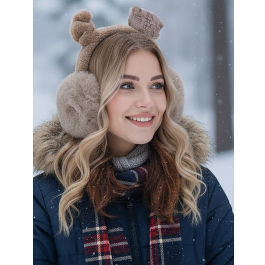 Pick Ur Needs Stylish Stone Design Foldable / Adjustable Ear Muff High Quality Furr Ear Warmer Ear Muff
