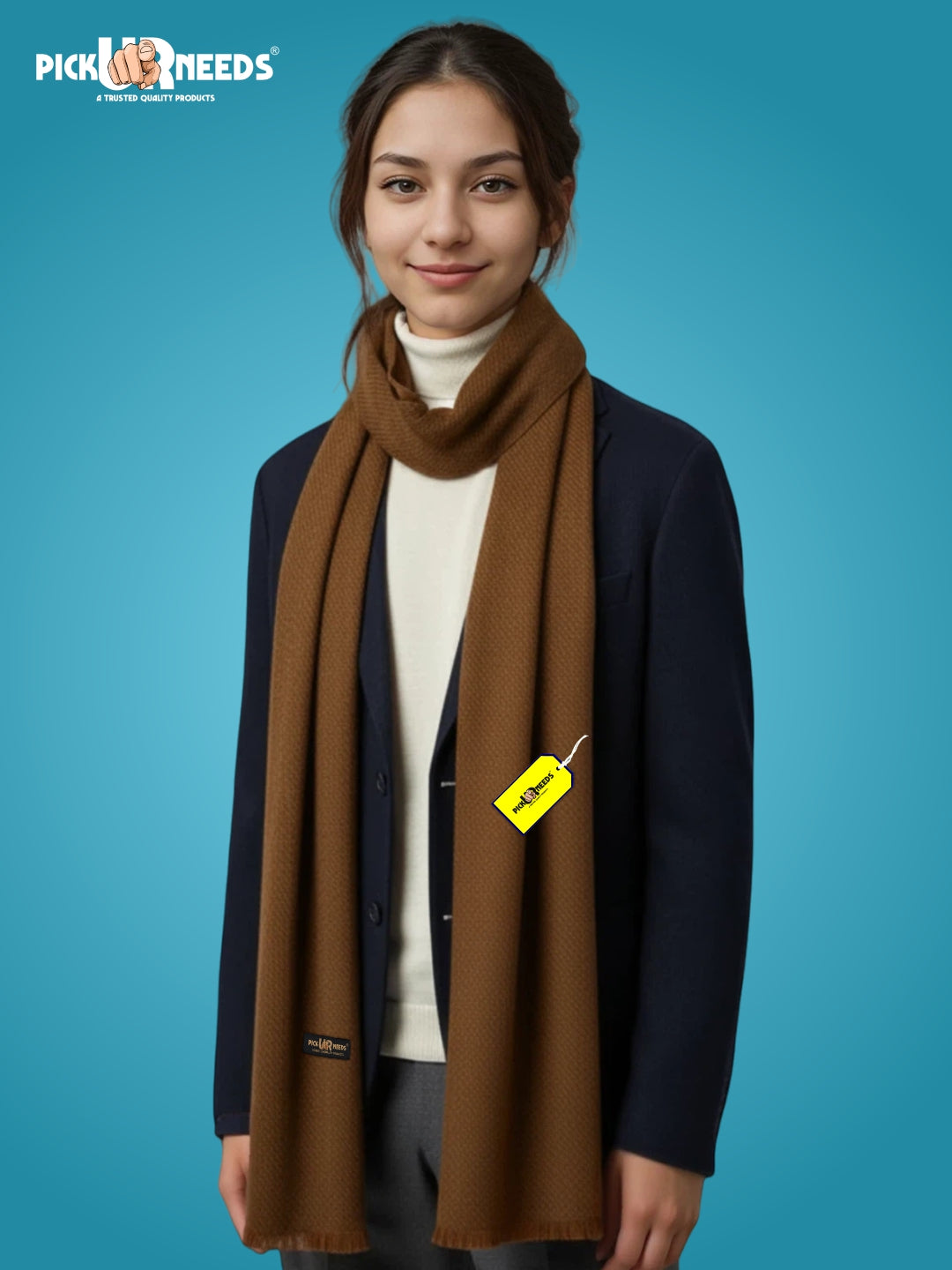 Pick Ur Needs Women's Soft Wool Blend Shawl Warm Winter Wrap Stylish Ethnic Stole for Ladies