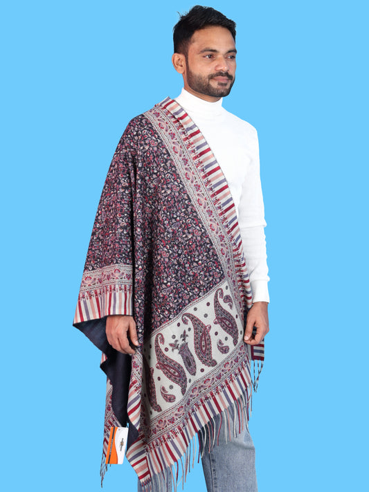 Pick Ur Needs Men’s Premium Winter Shawl Stole Stylish Paisley Print Wrap Scarf For Boys with Soft Feel & Fringed Finish