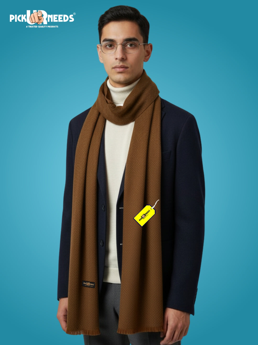 Pick Ur Needs Men’s Classic Winter Muffler Ultra-Soft Woolen Scarf with Premium Finish for Formal & Casual Outfits