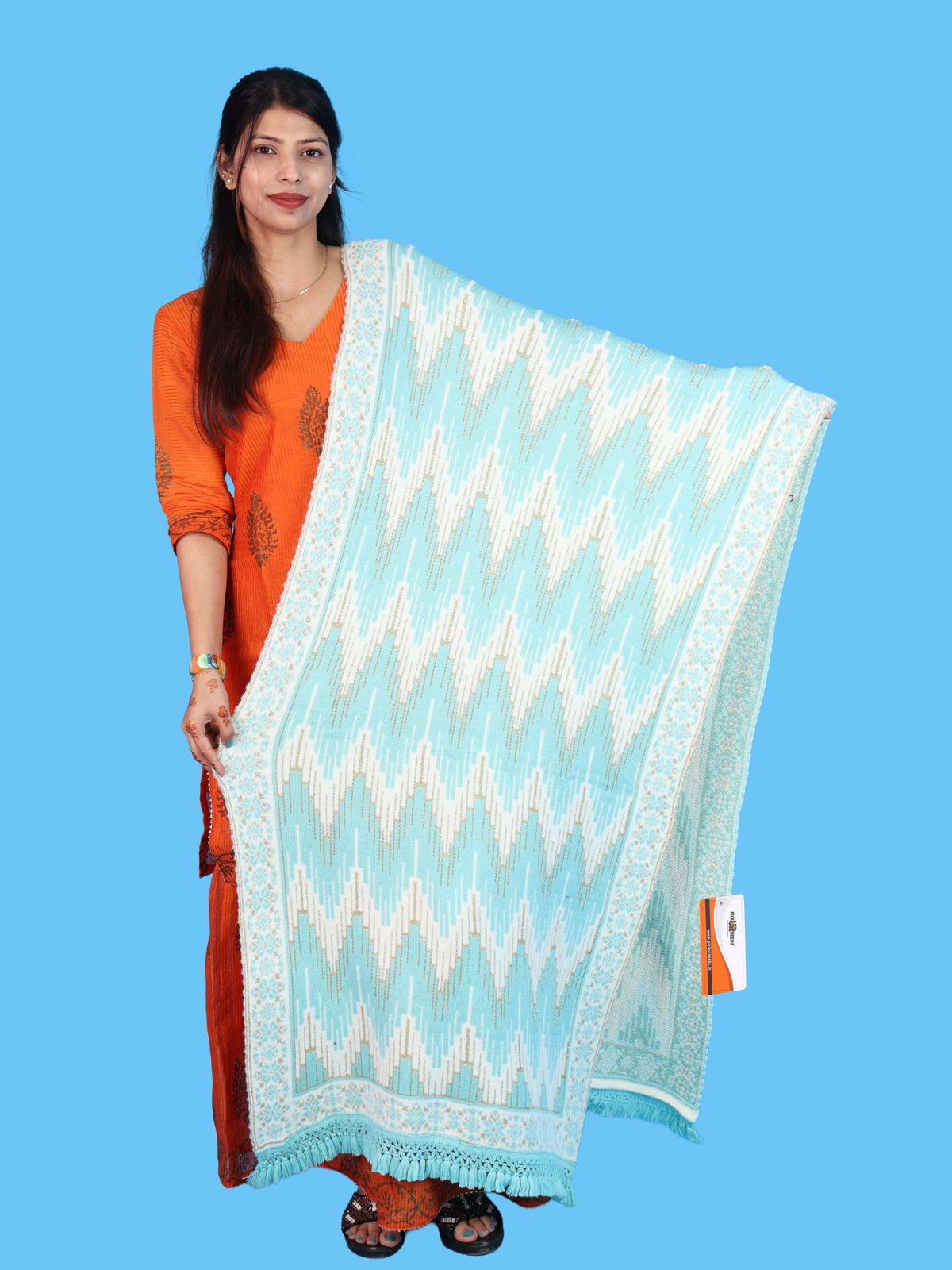 Pick Ur Needs Premium Wool Shawl For Womens & Girls Winter Muffler Soft Knitted Designer Wrap Warm Stole