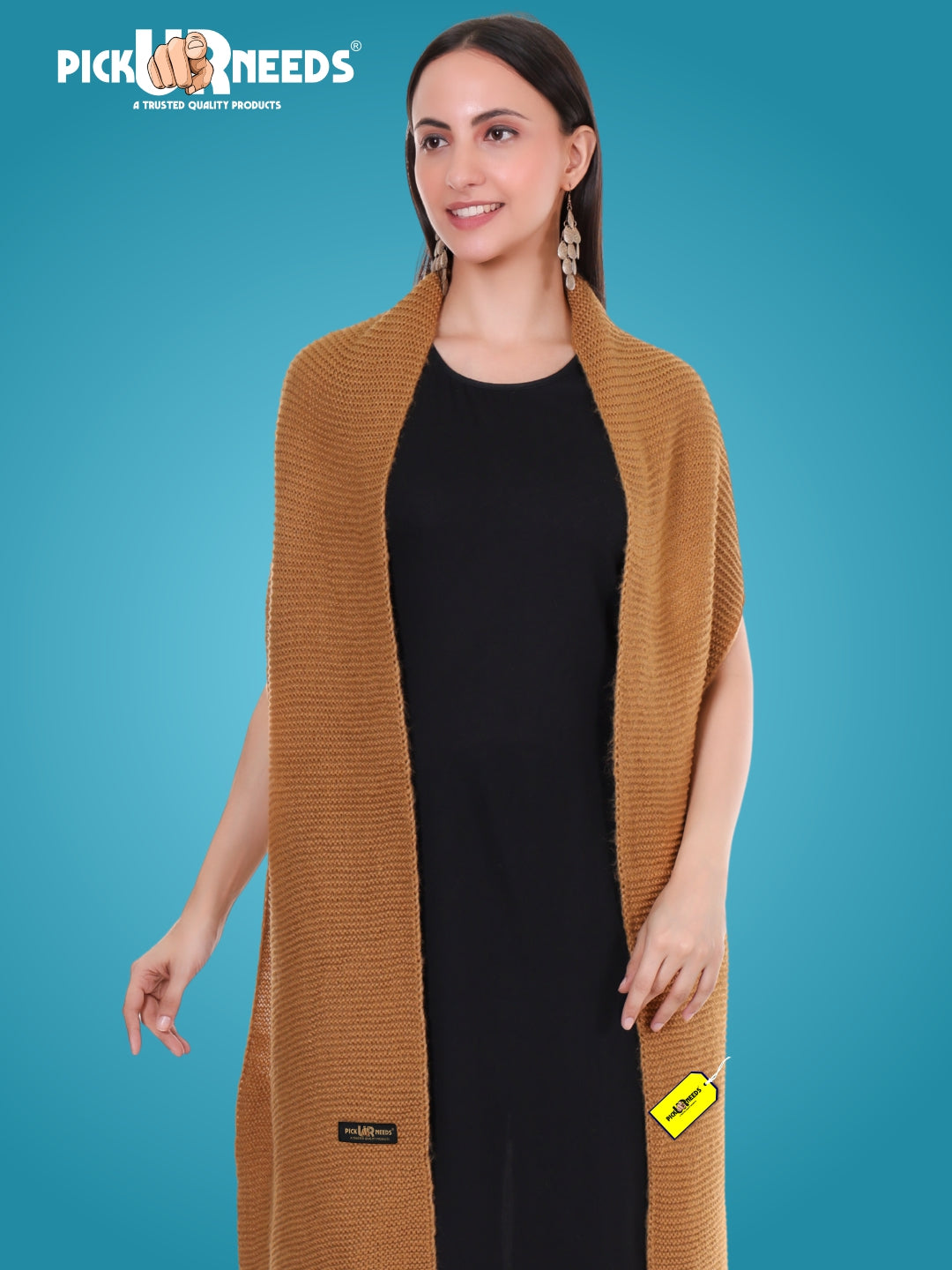 Pick Ur Needs Soft & Elegant Women’s Winter Scarf Wool Blend Knitted Muffler For Cold Weather Wrap