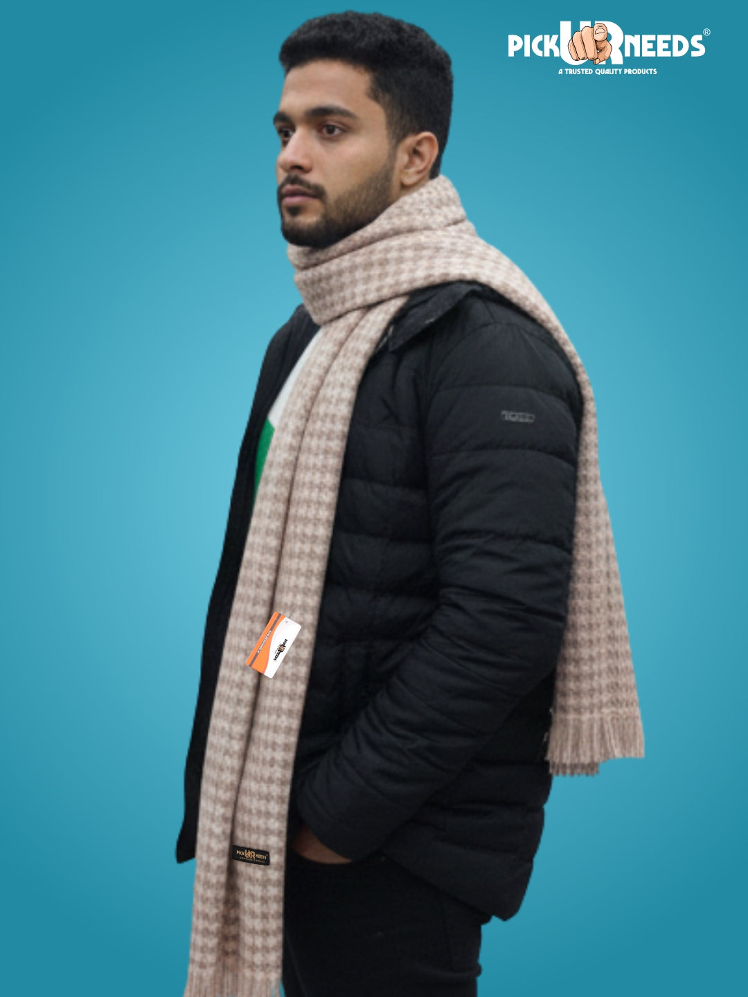 Pick Ur Needs Soft, Warm & Breathable Premium Wool Blend Winter Scarf for Men Fashionable Elegant Muffler