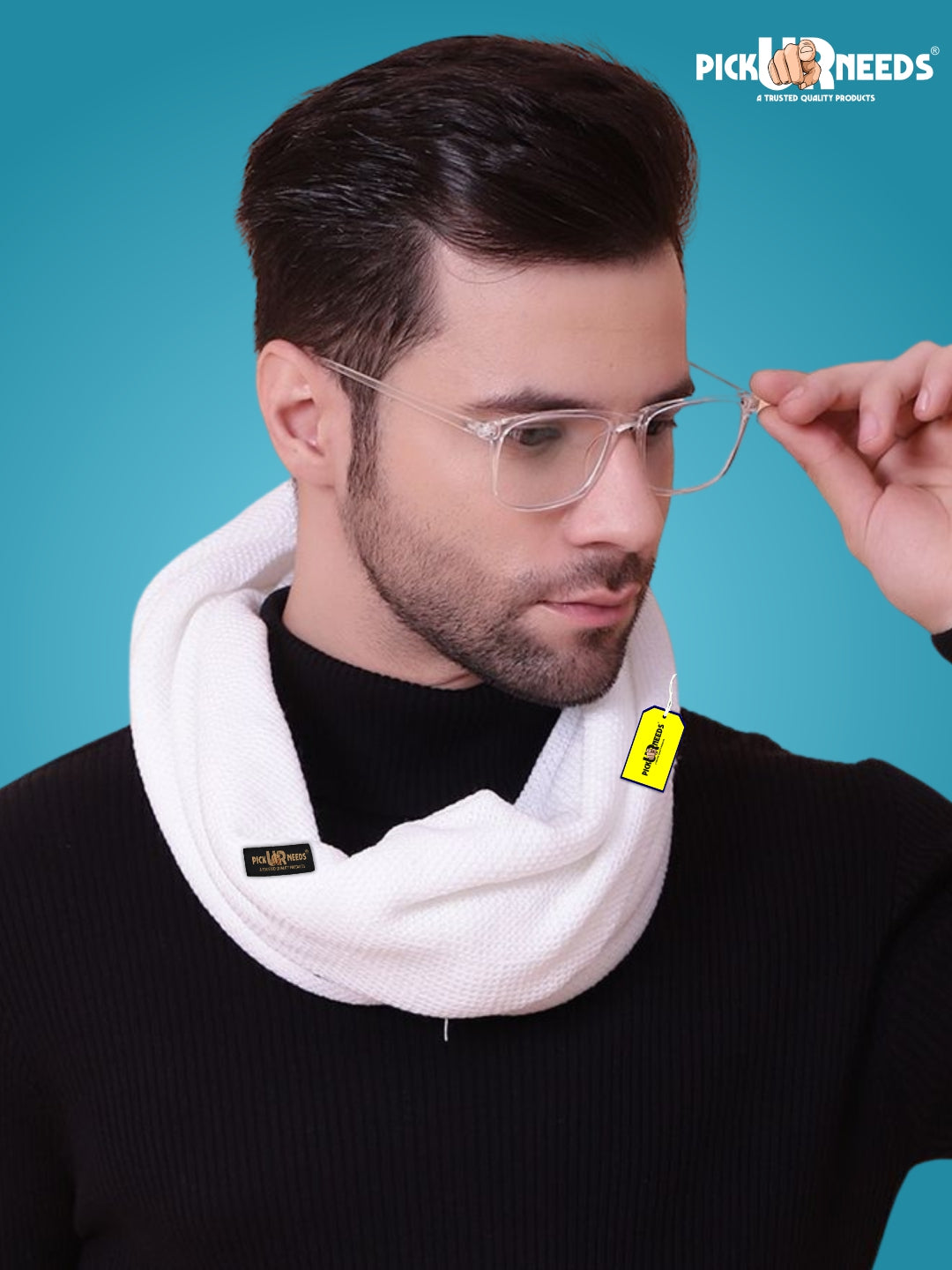 Pick Ur Needs Premium Soft, Warm & Breathable Wool Blend Winter Scarf for Men Fashionable Elegant Muffler
