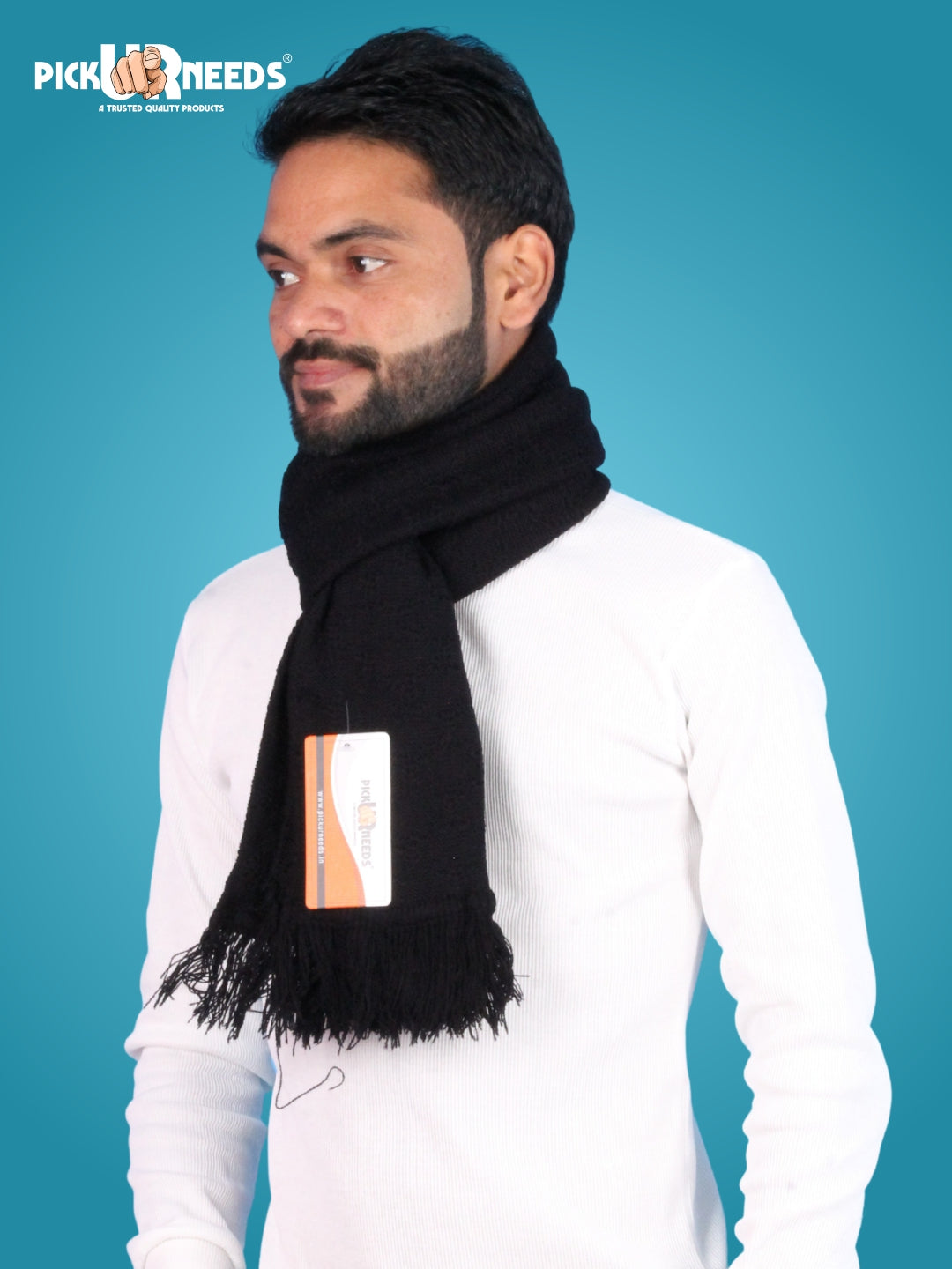 Pick Ur Needs Premium Soft Winter Muffler for Men Lightweight Warm Woolen Scarf Stylish Neck Muffler for Outdoor & Casual Use